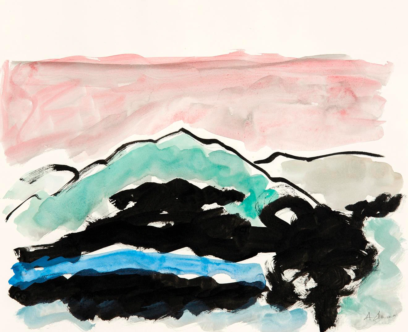 Image for Etel Adnan: On Paper, 1960-2021, at Galerie Lelong & Co.