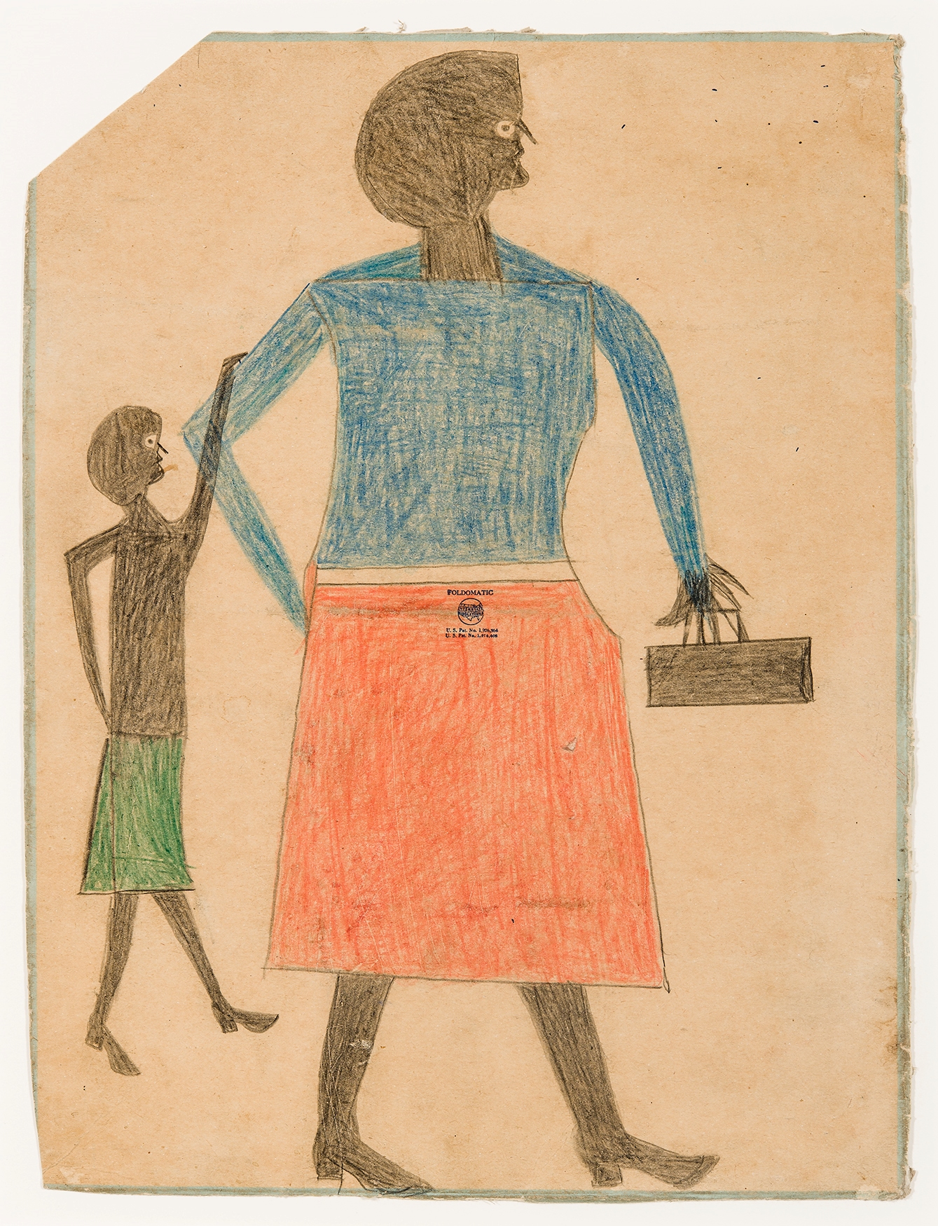 Bill Traylor, Mother and Child, 1939